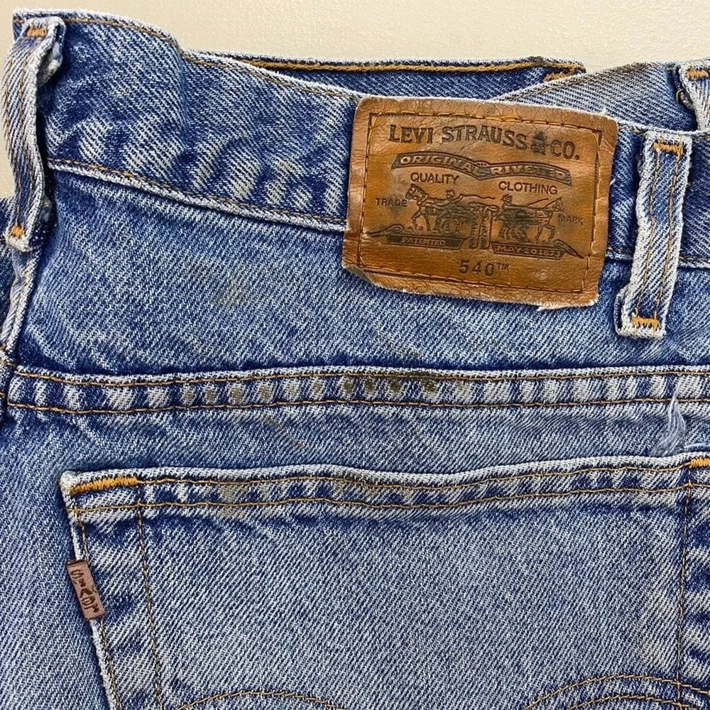 Levis 540 Jeans Mens 38x30 (Fits 36x30) Relaxed‎ Straight Brown Tab VTG 90s 0391